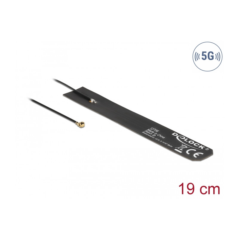 Delock 5G LTE Antenne I-PEX Inc., MHF® I kompatibler Stecker 0 - 4 dBi omnidirektional FPC