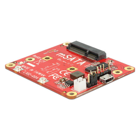 Delock Konverter Raspberry Pi USB Micro-B Buchse / USB Pfostenstecker - mSATA 6 Gb/s