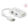 Delock Adapter DisplayPort 1.2 Stecker zu VGA / HDMI / DVI Buchse Passiv weiß
