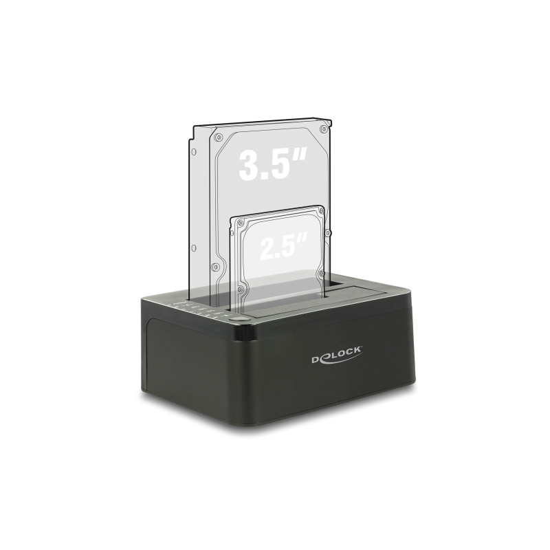 Delock USB 5 Gbps Dual Dockingstation für 2 x SATA HDD / SSD mit Klon Funktion