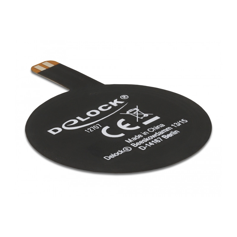 Delock NFC 13,56 MHz Antenne SMT FPC rund intern schwarz Klebemontage
