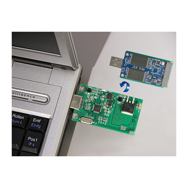 Delock Konverter USB 5 Gbps Typ-A Stecker - mSATA full size