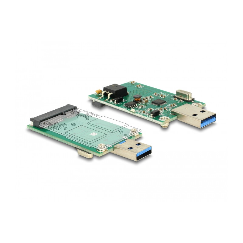 Delock Konverter USB 5 Gbps Typ-A Stecker - mSATA full size