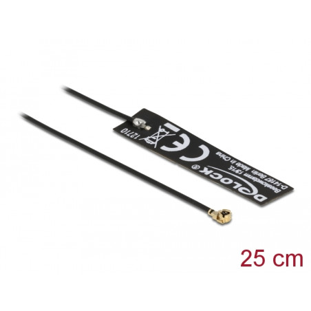 Delock GNSS BEIDOU GALILEO GLONASS GPS L1 L2 L5 Antenne I-PEX Inc., MHF® I kompatibler Stecker 0 - 2 dBi omnidirektional FPC