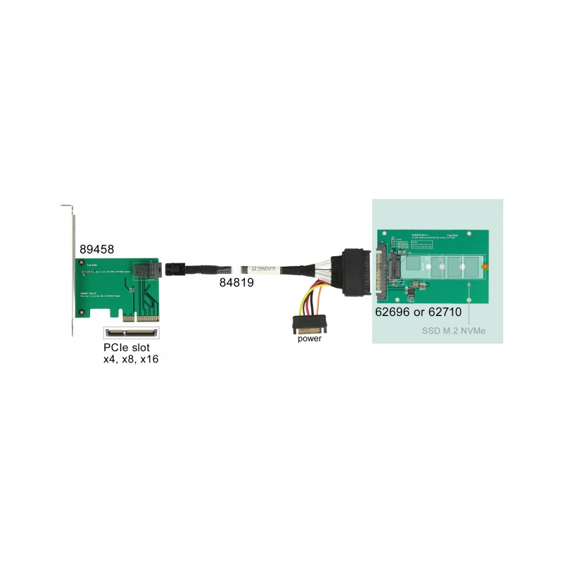 Delock Konverter U.2 SFF-8639 - M.2 NVMe Key M