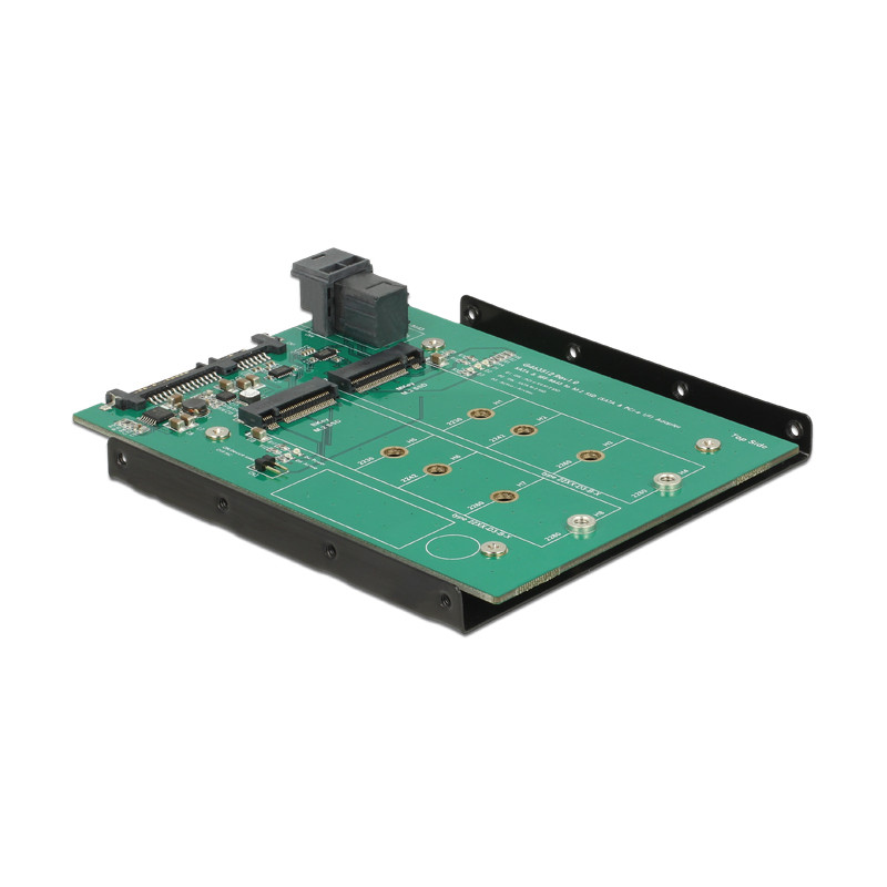 Delock 3.5″ Konverter SATA 22 Pin / SFF-8643 NVMe - 1 x M.2 Key M + 1 x M.2 Key B