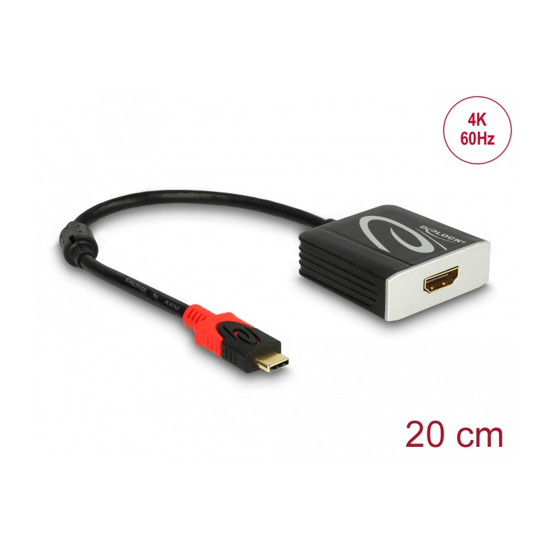 Delock Adapter USB Type-C™ Stecker - HDMI Buchse (DP Alt Mode) 4K 60 Hz