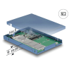 Delock 2.5″ Konverter USB 10 Gbps Micro-B Buchse zu M.2 / mSATA mit Gehäuse