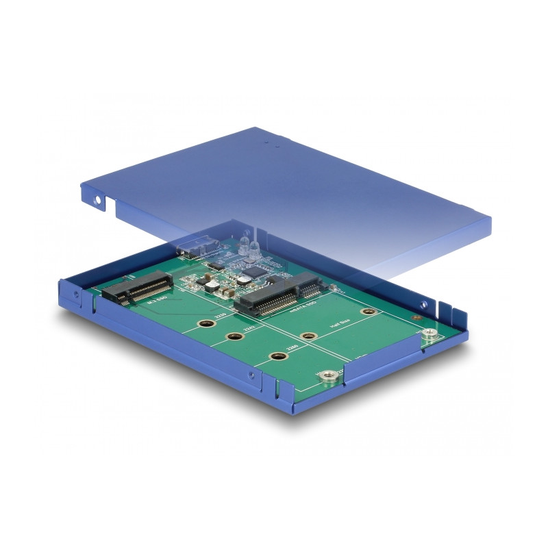Delock 2.5″ Konverter USB 10 Gbps Micro-B Buchse zu M.2 / mSATA mit Gehäuse