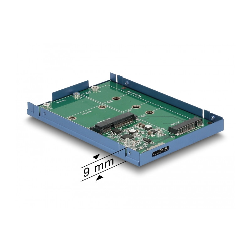 Delock 2.5″ Konverter USB 10 Gbps Micro-B Buchse zu M.2 / mSATA mit Gehäuse