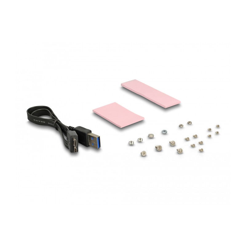 Delock 2.5″ Konverter USB 10 Gbps Micro-B Buchse zu M.2 / mSATA mit Gehäuse
