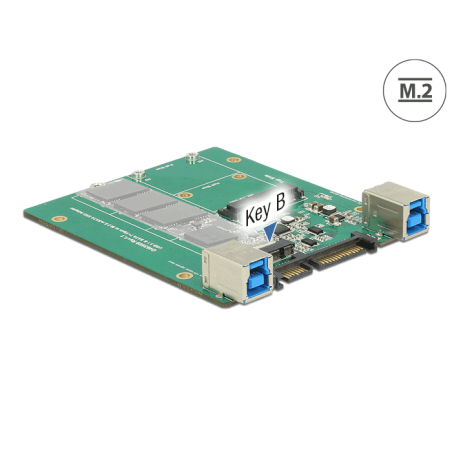 Delock Konverter SATA / USB 3.1 Typ-B Buchse - M.2 / mSATA Slot