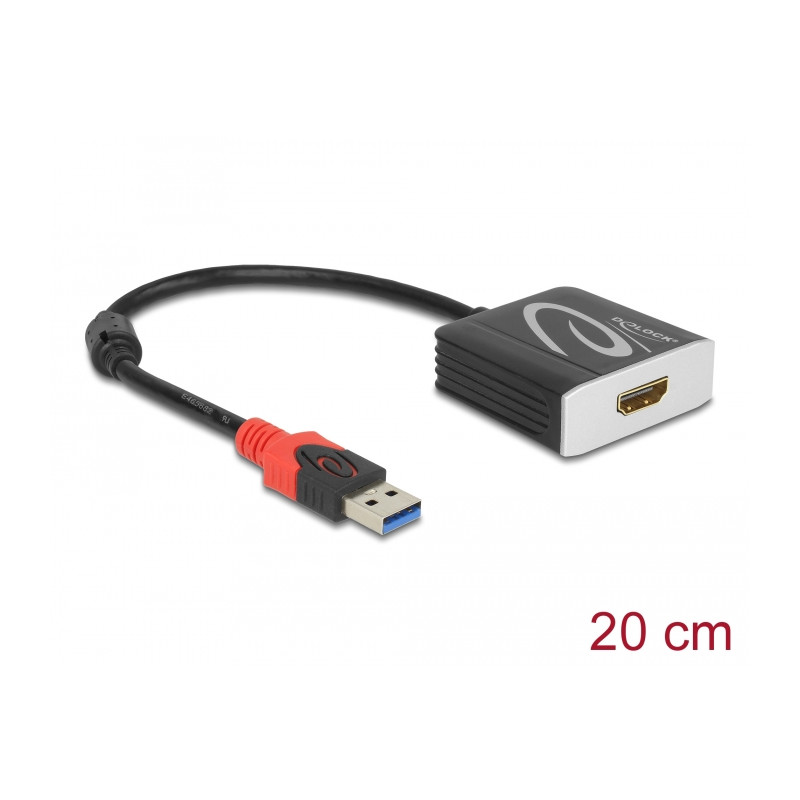 Delock Adapter SuperSpeed USB 5 Gbps Typ-A Stecker zu HDMI Buchse