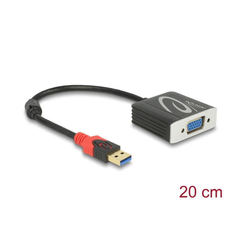 Delock Adapter USB 5 Gbps Typ-A Stecker zu VGA Buchse