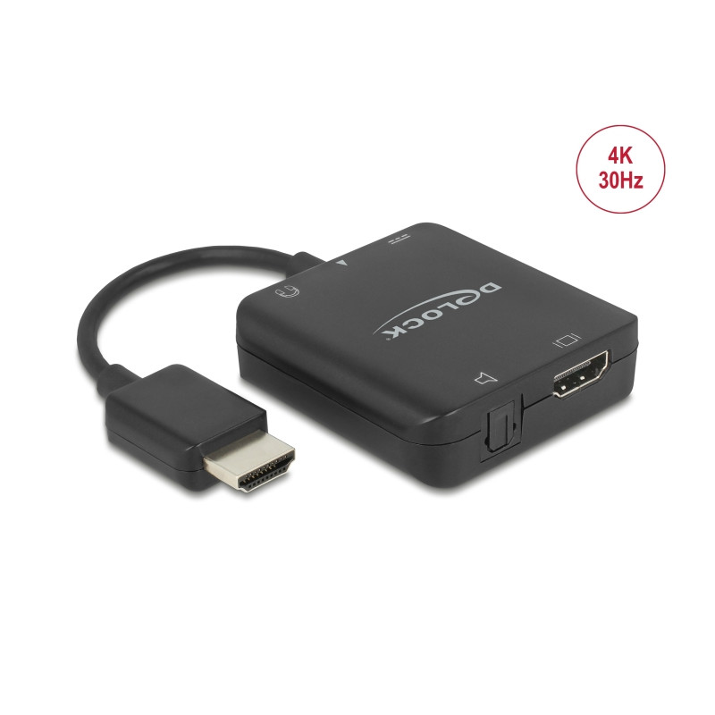 Delock HDMI Audio Extractor 4K 30 Hz kompakt