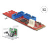 Delock Konverter M.2 Key B+M Stecker zu 2 x USB 5 Gbps Pfostenstecker