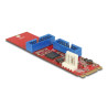Delock Konverter M.2 Key B+M Stecker zu 2 x USB 5 Gbps Pfostenstecker