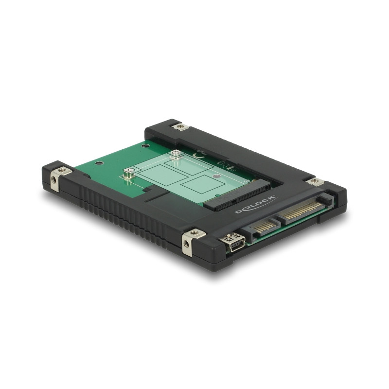 Delock 2.5″ Konverter SATA 22 Pin / USB 2.0 Typ Mini-B - 1 x mSATA / Mini PCIe Slot