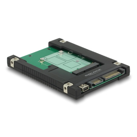 Delock 2.5″ Konverter SATA 22 Pin / USB 2.0 Typ Mini-B - 1 x mSATA / Mini PCIe Slot