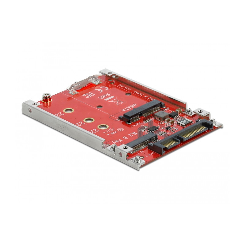 Delock 2.5″ Konverter SATA 22 Pin - M.2 / mSATA mit Rahmen 7 mm