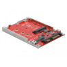 Delock 2.5″ Konverter SATA 22 Pin - M.2 / mSATA mit Rahmen 7 mm