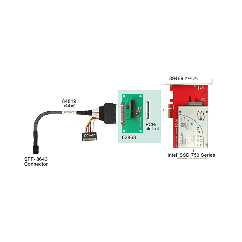 Delock Adapter U.2 SFF-8639 - PCIe x4 mit Befestigungsplatte
