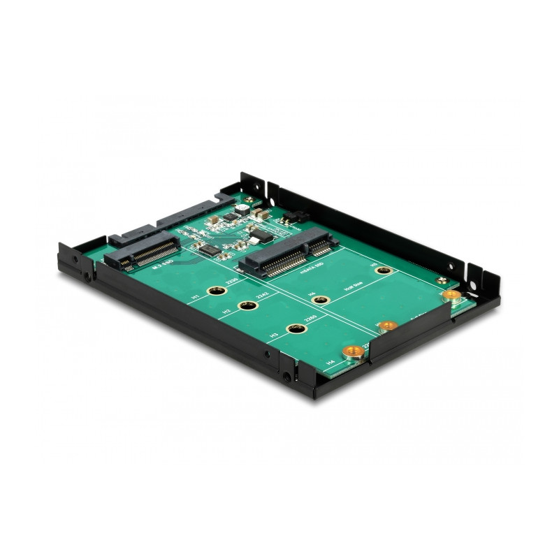 Delock 2.5″ Konverter SATA 22 Pin - 1 x M.2 Key B + 1 x mSATA - 9,5 mm