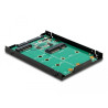 Delock 2.5″ Konverter SATA 22 Pin - 1 x M.2 Key B + 1 x mSATA - 9,5 mm