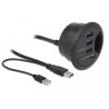 Delock Tisch-Hub 3 Port USB 3.0 + 2 Slot SD Card Reader