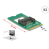 Delock Adapter M.2 Key B Stecker - SATA 7 Pin - Formfaktor 2242