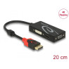 Delock Adapter DisplayPort 1.2 Stecker - VGA / HDMI / DVI Buchse 4K Passiv schwarz