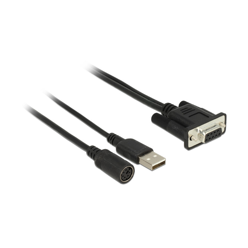 Navilock Anschlusskabel MD6 Seriell - D-SUB 9 Seriell für GNSS Empfänger Stromversorgung über USB