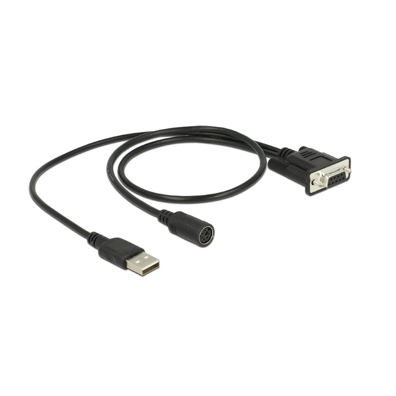 Navilock Anschlusskabel MD6 Seriell - D-SUB 9 Seriell für GNSS Empfänger Stromversorgung über USB