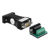Delock Konverter 1 x Seriell RS-232 DB9 zu 1 x Seriell RS-485 mit ESD Schutz 15 kV Überspannungsschutz 600 W und erweiterter Tem