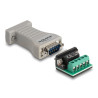 Delock Konverter 1 x Seriell RS-232 DB9 Buchse zu 1 x Seriell RS-422/485 DB9 Stecker mit ESD Schutz 15 kV