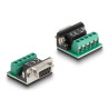 Delock Konverter 1 x Seriell RS-232 DB9 Buchse zu 1 x Seriell RS-422/485 DB9 Stecker mit ESD Schutz 15 kV
