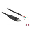 Delock Adapterkabel USB 2.0 Typ-A zu seriell RS-232 mit 3 offenen Kabelenden 1 m