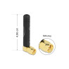 Delock LPWAN 868 MHz Antenne SMA Stecker 90° 1,6 dBi omnidirektional starr schwarz
