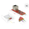 Delock Konverter M.2 Key A+E Stecker - 1 x RJ45 Gigabit LAN Port vertikal