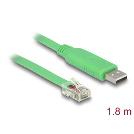 Delock Adapter USB 2.0 Typ-A Stecker - 1 x Seriell RS-232 RJ45 Stecker 1,8 m