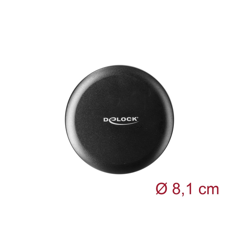 Delock Multiband LTE-MIMO UMTS GSM GNSS Antenne 3 x SMA Stecker omnidirektional Dachmontage schwarz outdoor