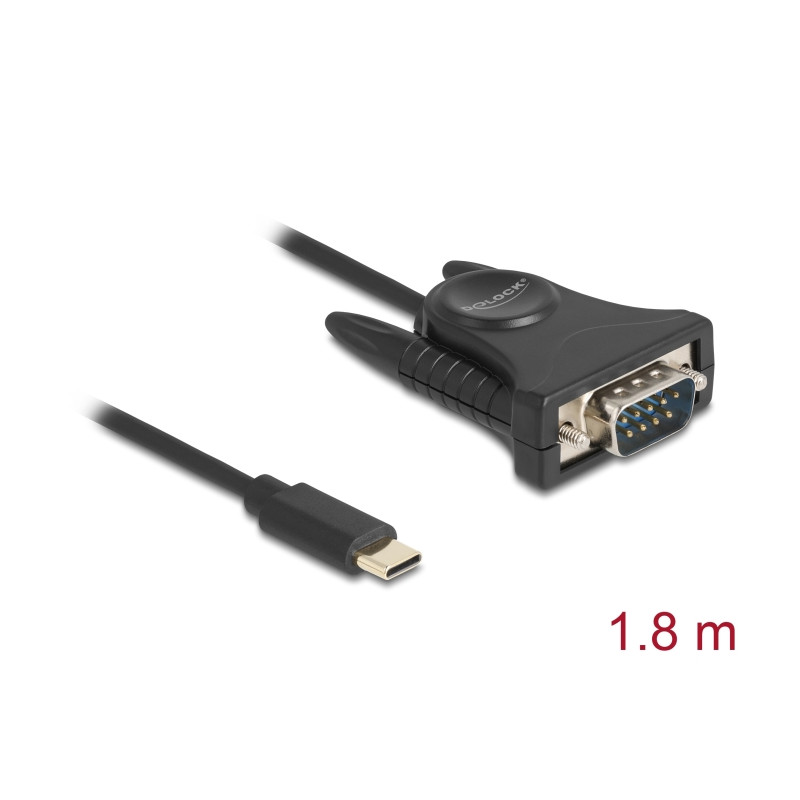 Delock Adapter USB Type-C™ - 1 x Seriell DB9 RS-232