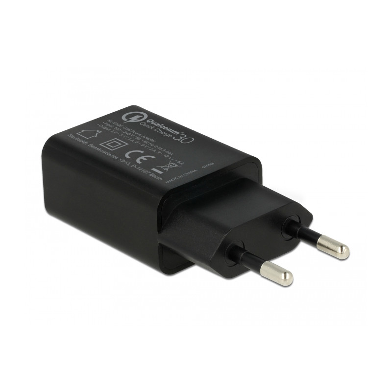 Navilock Ladegerät 1 x USB Typ A mit Qualcomm® Quick Charge™ 3.0 schwarz