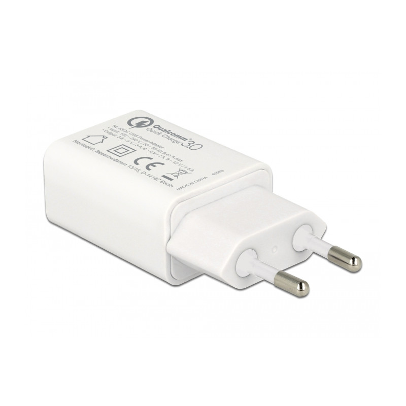 Navilock Ladegerät 1 x USB Typ-A mit Qualcomm® Quick Charge™ 3.0 weiß