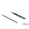 Delock WiFi 2,4 GHz Antenne I-PEX Inc., MHF® I Stecker 3,4 dBi omnidirektional mit Anschlusskabel 1.13 18 cm FPC intern Klebemon
