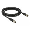 Navilock Verlängerungskabel M8 Stecker - M8 Buchse wasserdicht 3 m für M8 GNSS Empfänger