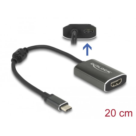 Delock Adapter USB Type-C™ Stecker - HDMI Buchse (DP Alt Mode) 4K 60 Hz mit PD Funktion