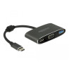 Delock Adapter USB Type-C™ Stecker - VGA Buchse (DP Alt Mode) + USB Typ-A + USB Type-C™ PD