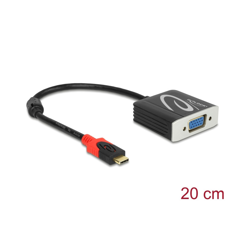Delock Adapter USB Type-C™ Stecker zu VGA Buchse (DP Alt Mode)