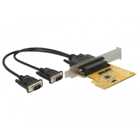 Delock PCI Express x1 Karte zu 2 x Seriell RS-232 High Speed 921K ESD Überspannungsschutz
